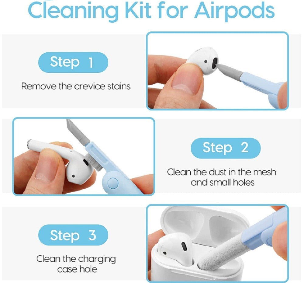 7 in 1 Keyboard Cleaning Kit Screen Brush Earphone Cleaner Dust Tool Laptop