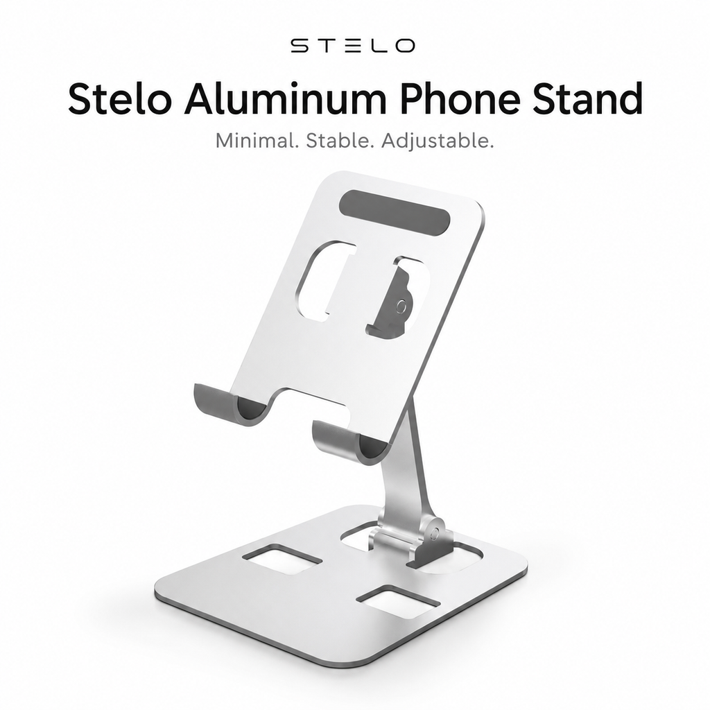 Stelo Adjustable Phone & Tablet Stand — Foldable Aluminum