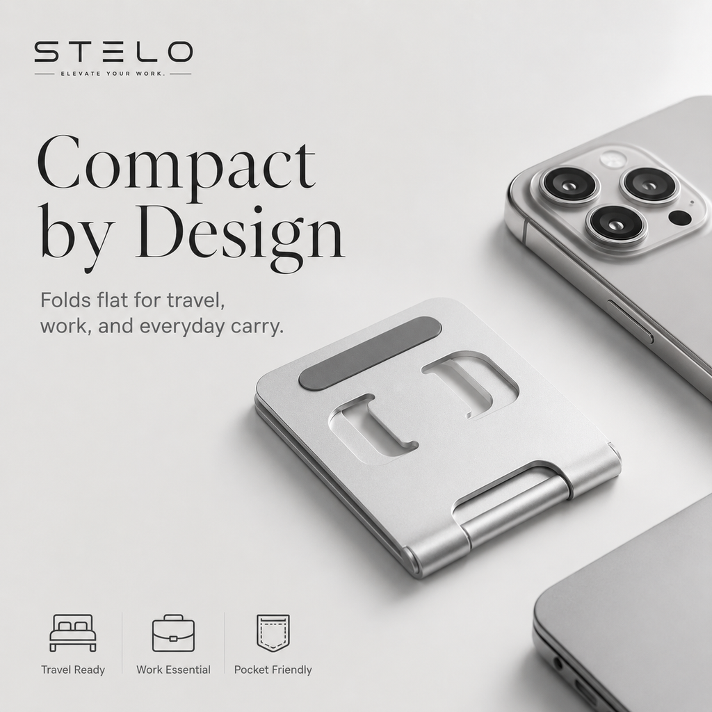 Stelo Adjustable Phone & Tablet Stand — Foldable Aluminum