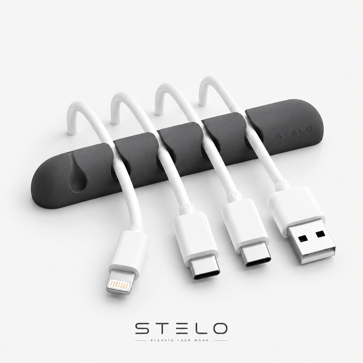The Stelo Silicone Cable Holder