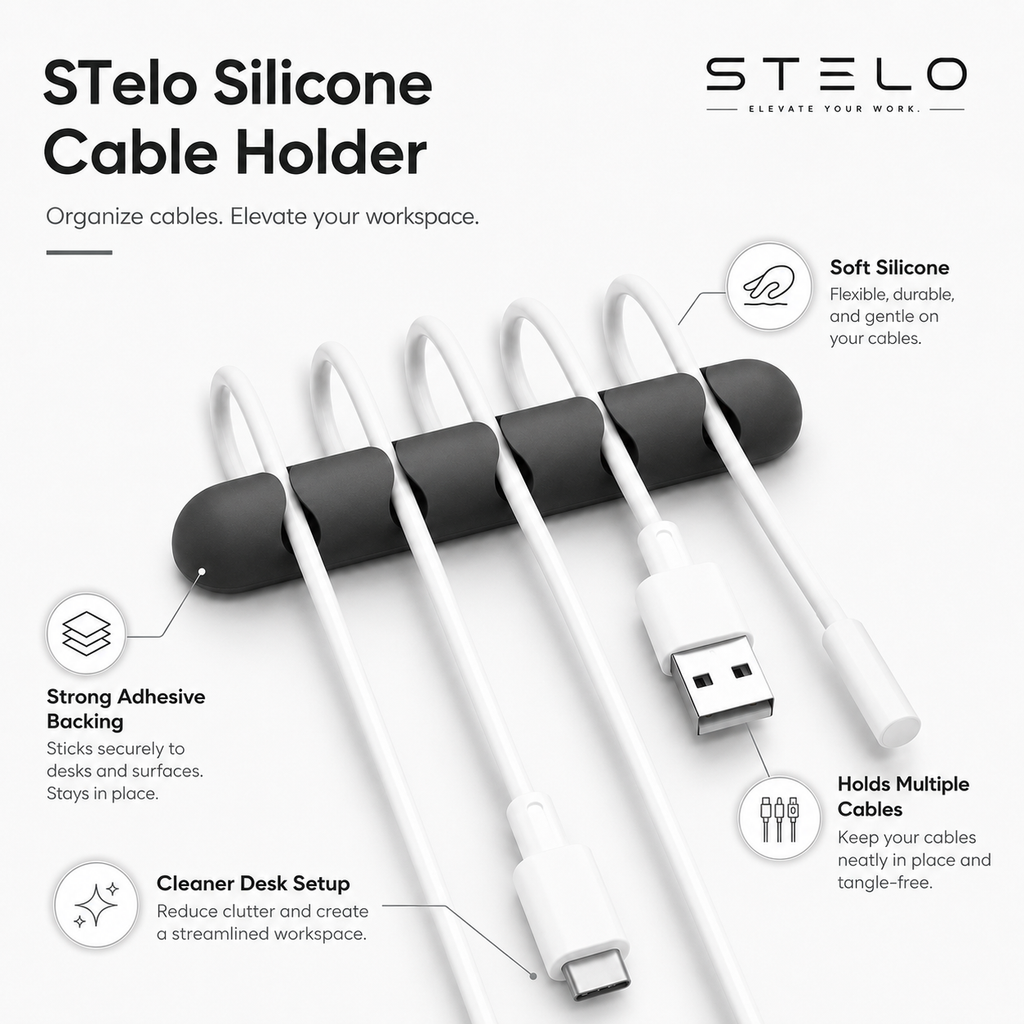 The Stelo Silicone Cable Holder