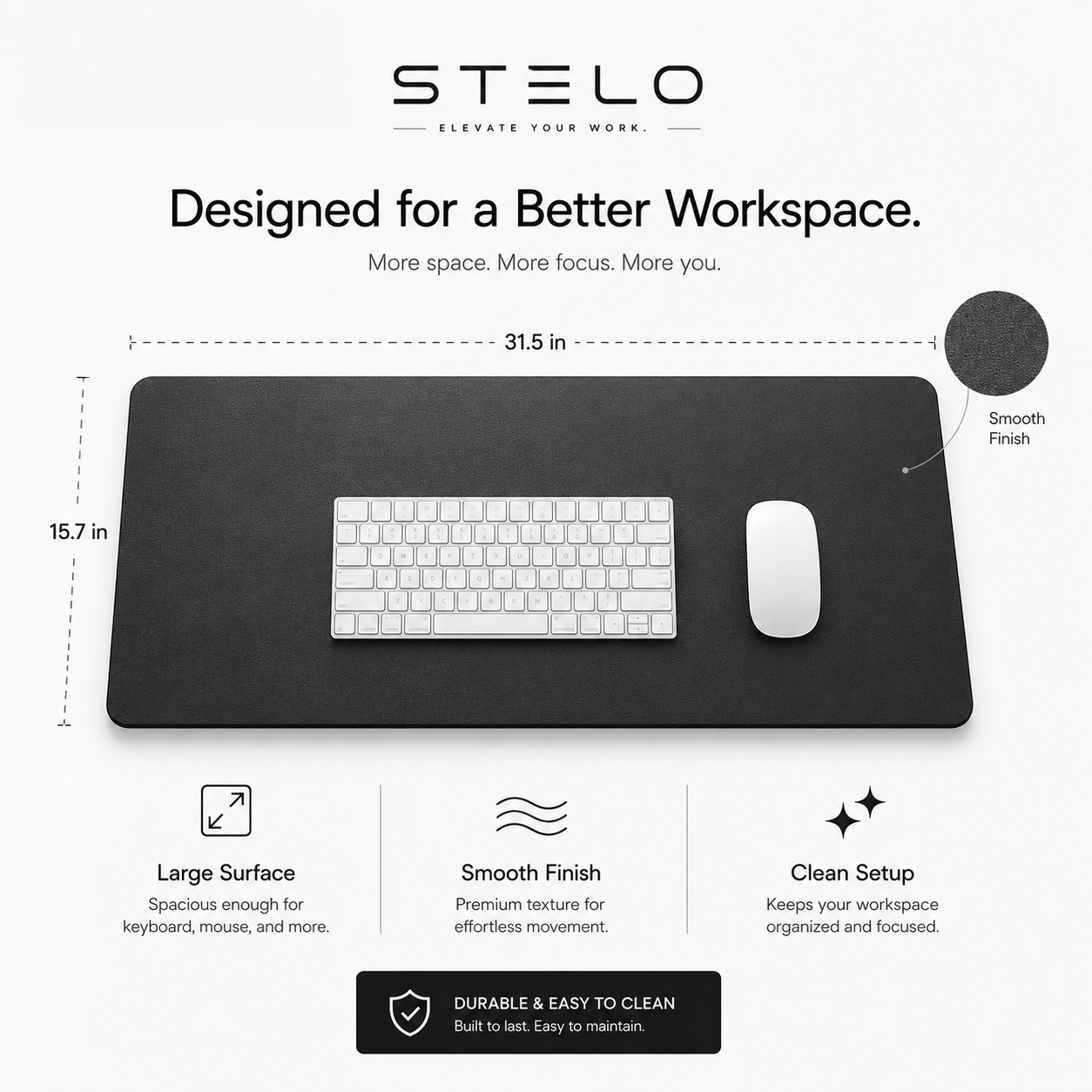 Stelo Leather Desk Mat