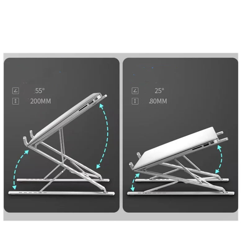Stelo Ergonomic Laptop Stand — Adjustable Aluminum Riser for 10