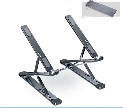 Stelo Ergonomic Laptop Stand — Adjustable Aluminum Riser for 10"-17" Laptops
