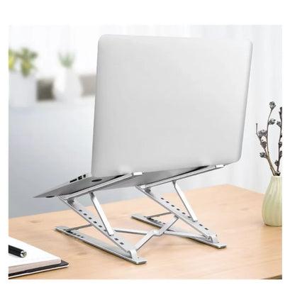 Stelo Ergonomic Laptop Stand — Adjustable Aluminum Riser for 10"-17" Laptops